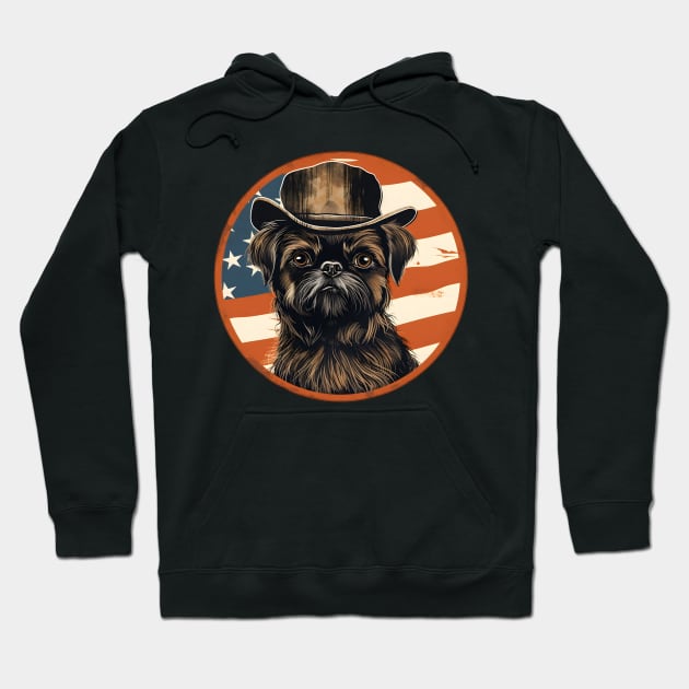 Brussels Griffon 4th of July Hoodie by NatashaCuteShop